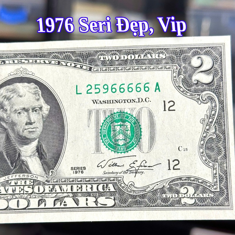 2 đô 1976 seri đẹp VIP