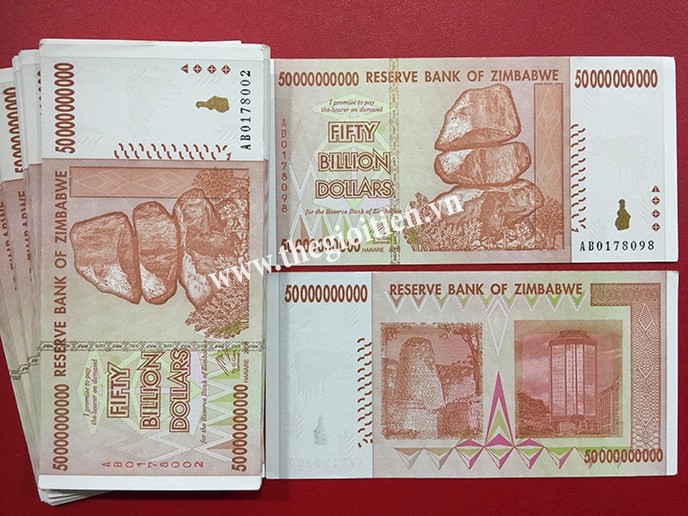 Tiền zimbabwe 50 TỶ