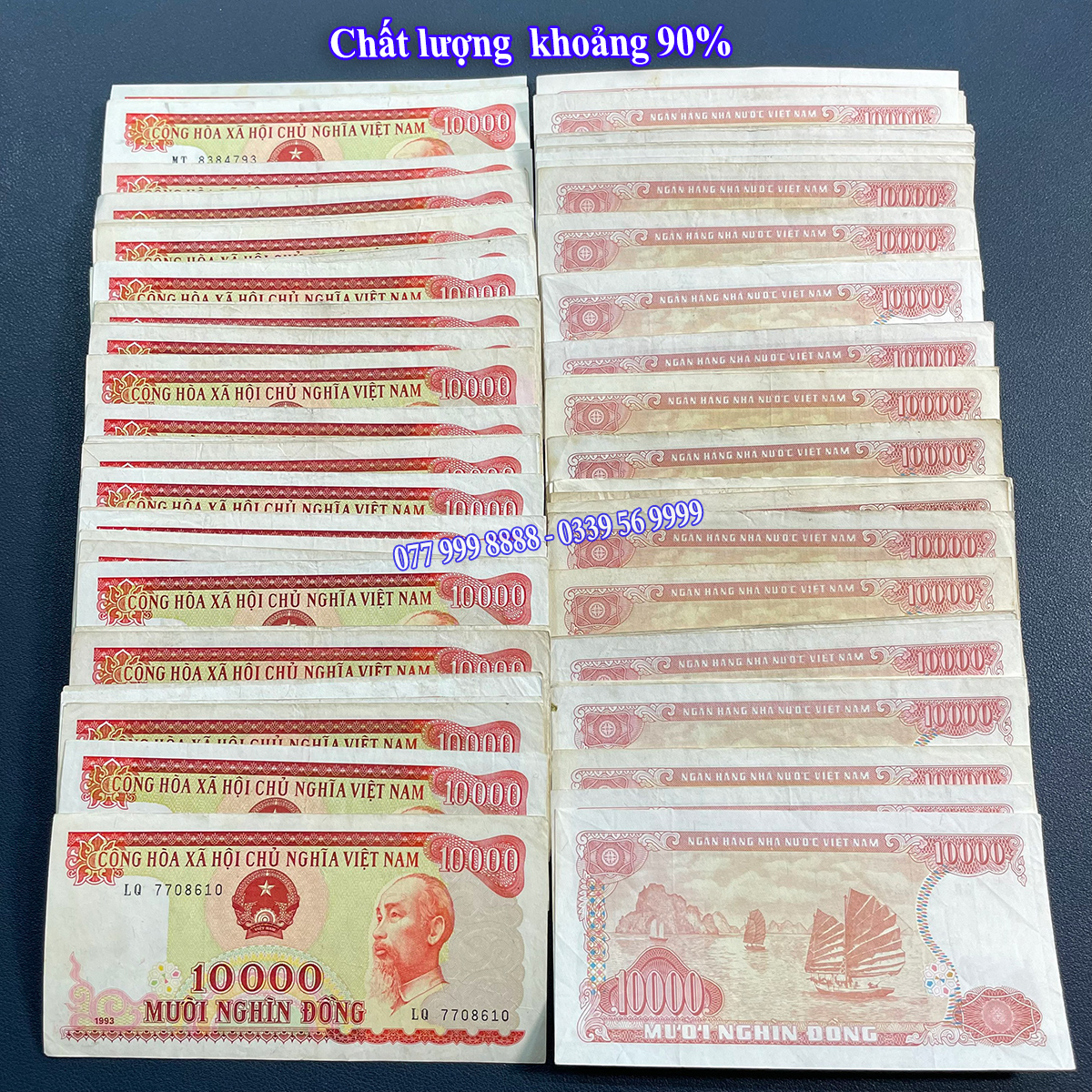 Tiền 10000 Cotton Đỏ, Tiền 10k Cotton Giấy, 10 nghìn giấy.