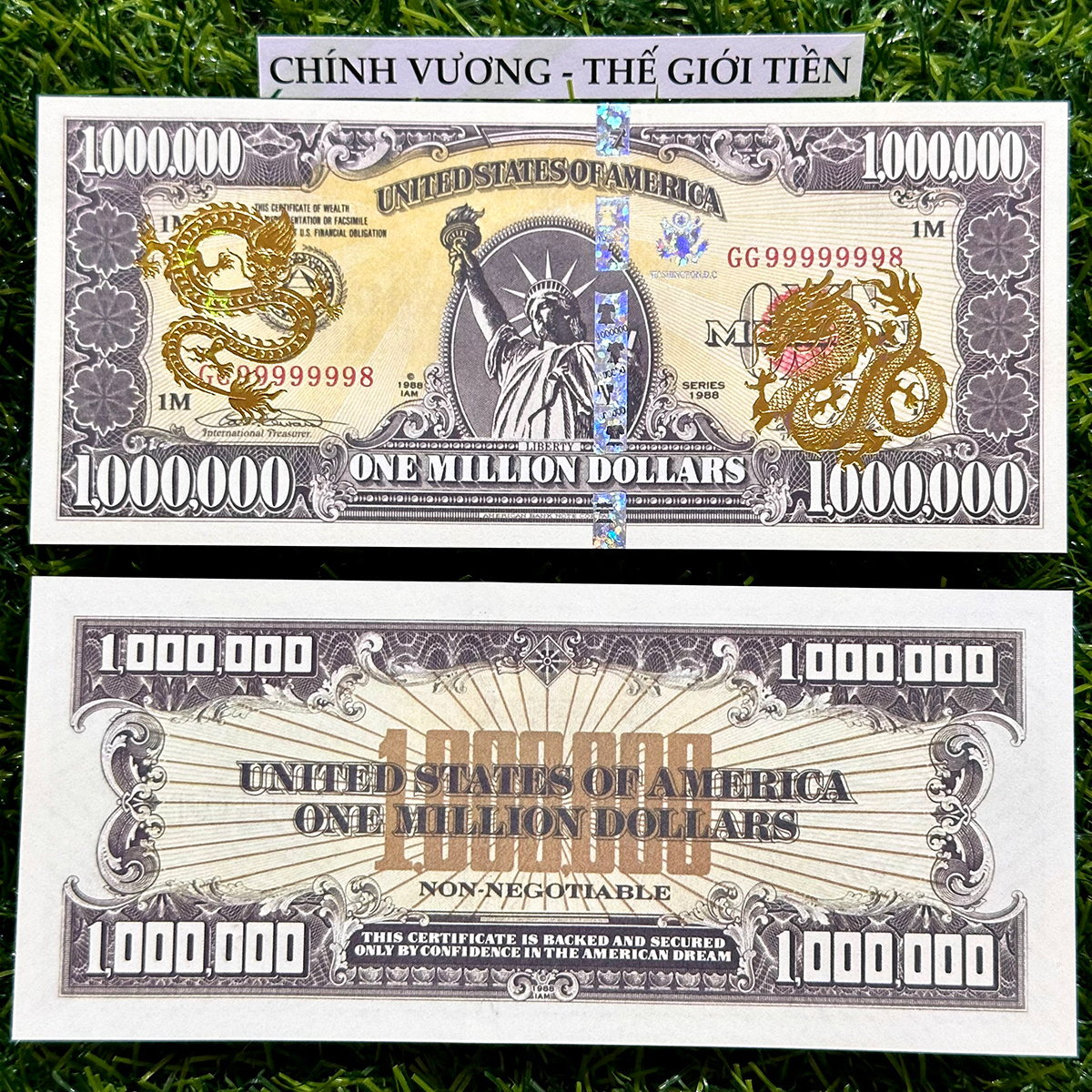 tiền 1 triệu đô mạ vàng rồng 2024